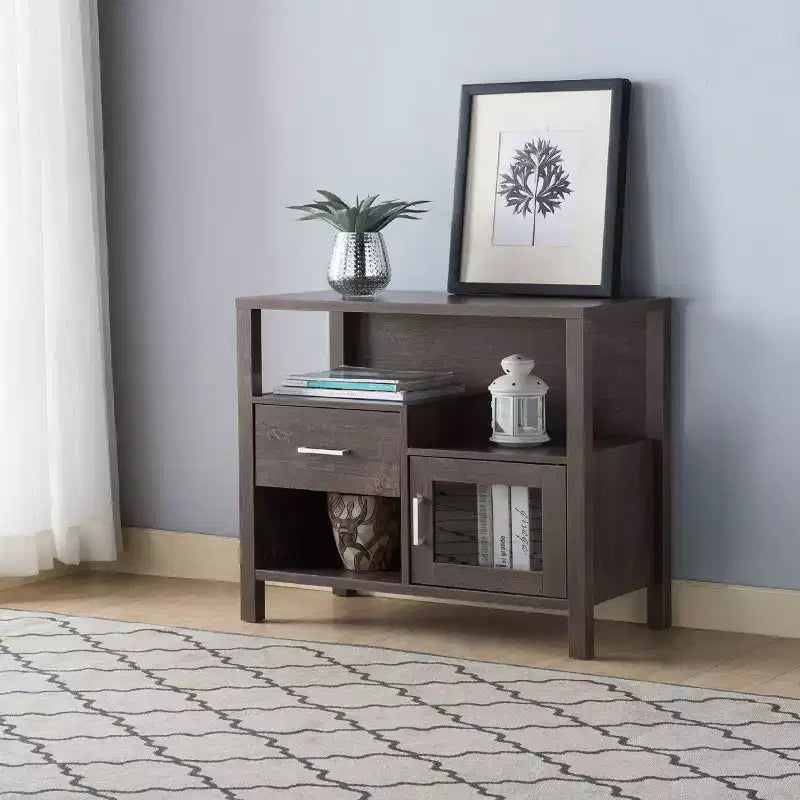 Brassex Athena Storage Cabinet Walnut Oak