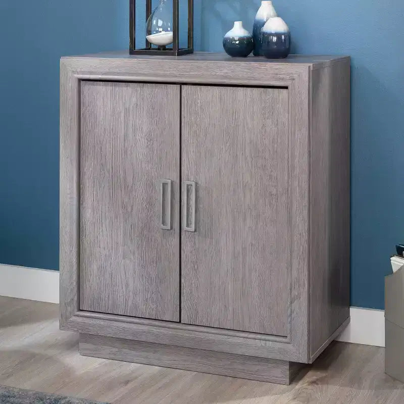 Sauder Hayes Garden 2 Door Office Base Cabinet Ashen Oak