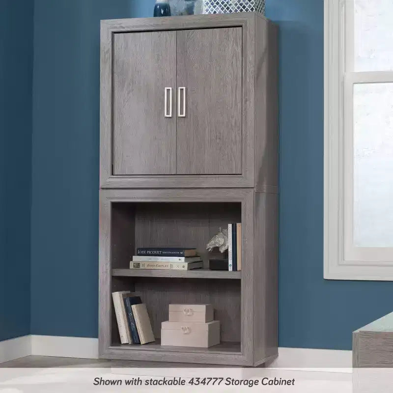 Sauder Hayes Garden 2 Door Office Base Cabinet Ashen Oak