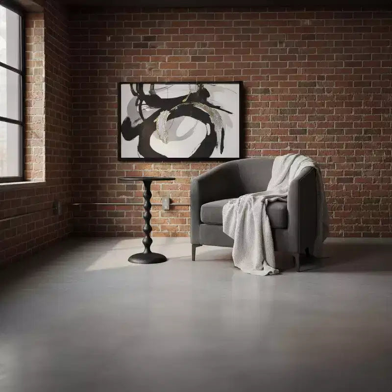 The Urban Port 22" Round Side End Table Cast Aluminum with Hammered Texture Black