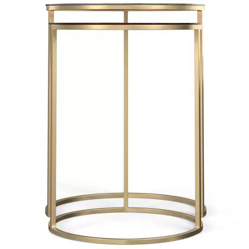 2pc Oakdale Nesting Tables Antique Nickel/Antique Copp - WyndenHall