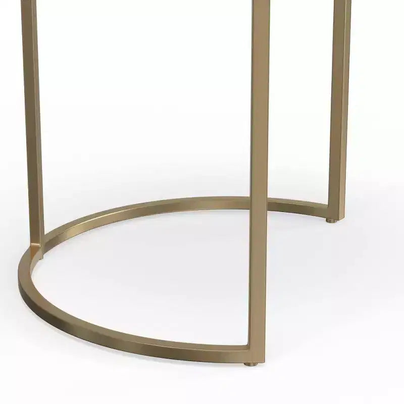 2pc Oakdale Nesting Tables Antique Nickel/Antique Copp - WyndenHall