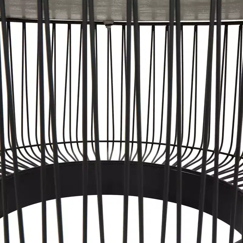 Olivia & May Metal Geometric Open Frame Wire Coffee Table