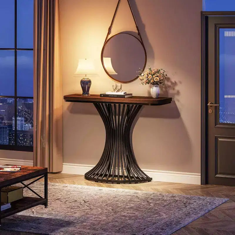 LITTLE TREE Table console Table d'appoint Marron/Noir