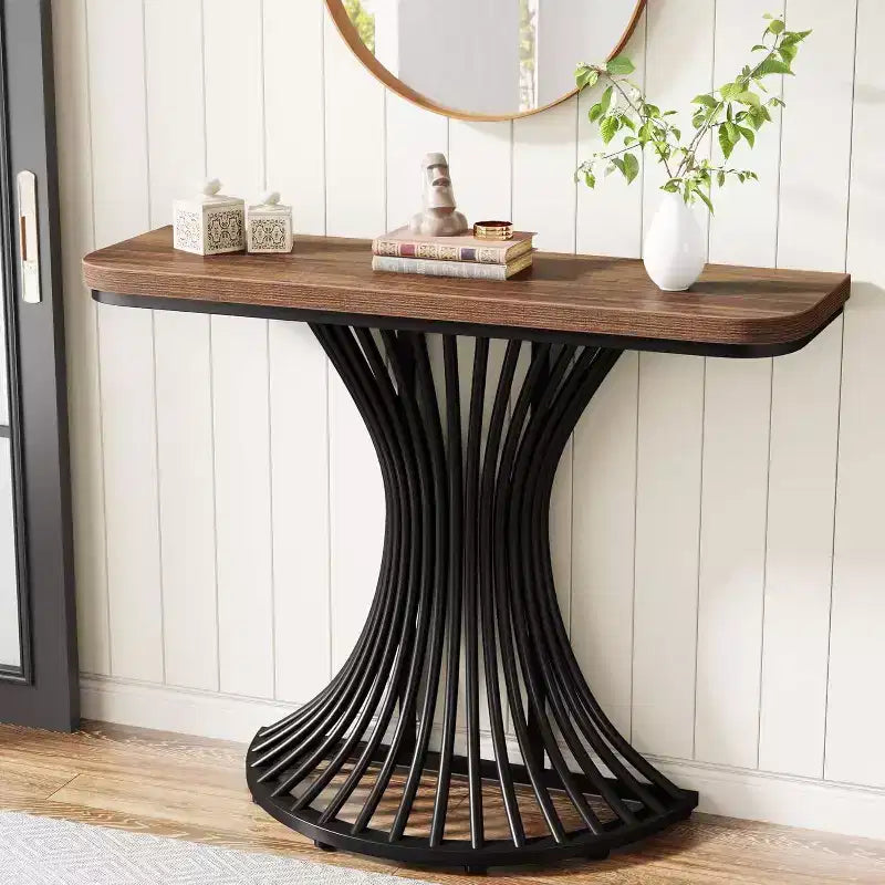 LITTLE TREE Table console Table d'appoint Marron/Noir