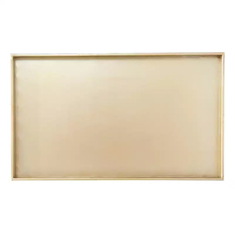 Storied Home Wood and Marble Trestle End Accent Table White/Walnut/Gold: Chic Rectangular Side Piece for Living Room
