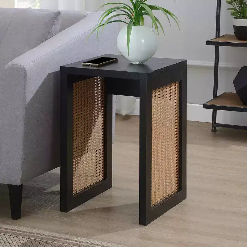 Table d'appoint Breighton Home Northfield Weave en noir/beige orge
