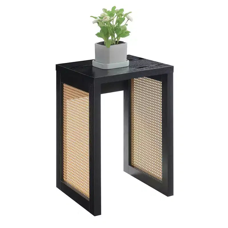 Table d'appoint Breighton Home Northfield Weave en noir/beige orge