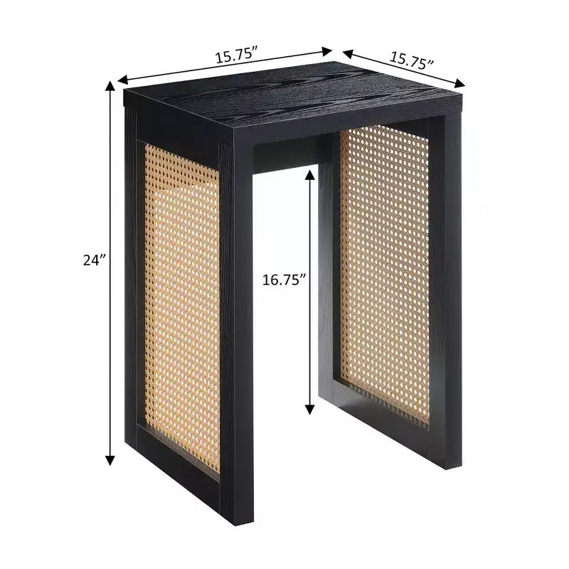Table d'appoint Breighton Home Northfield Weave en noir/beige orge