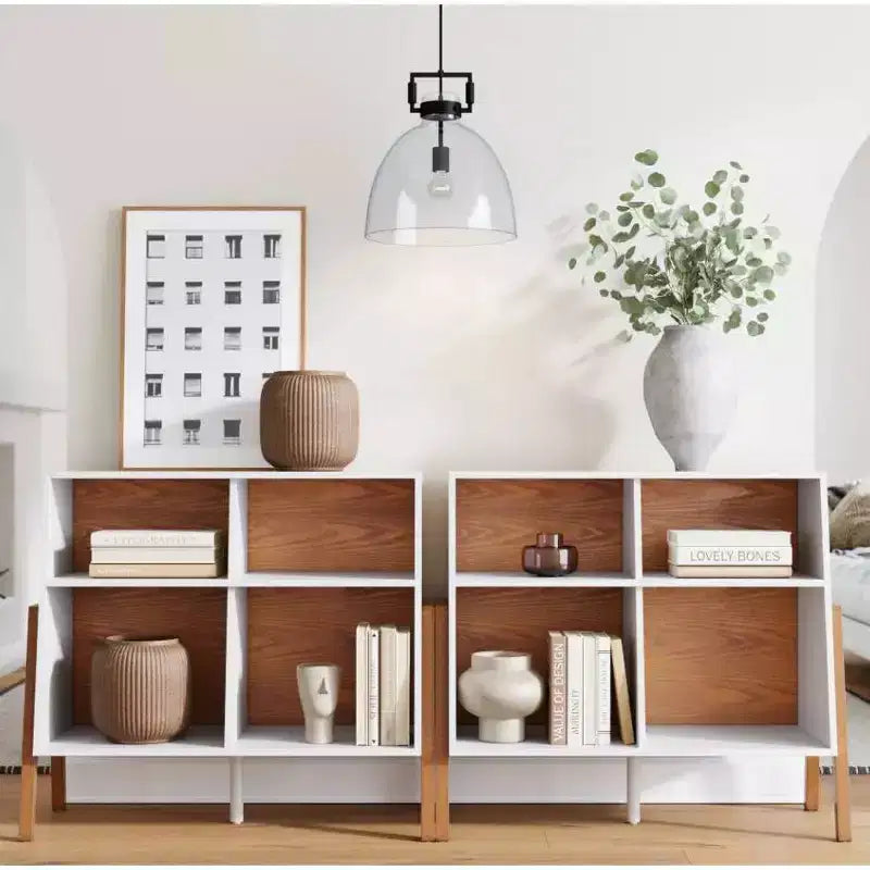 Nathan James Lot de 2 consoles Telos Cubby blanches