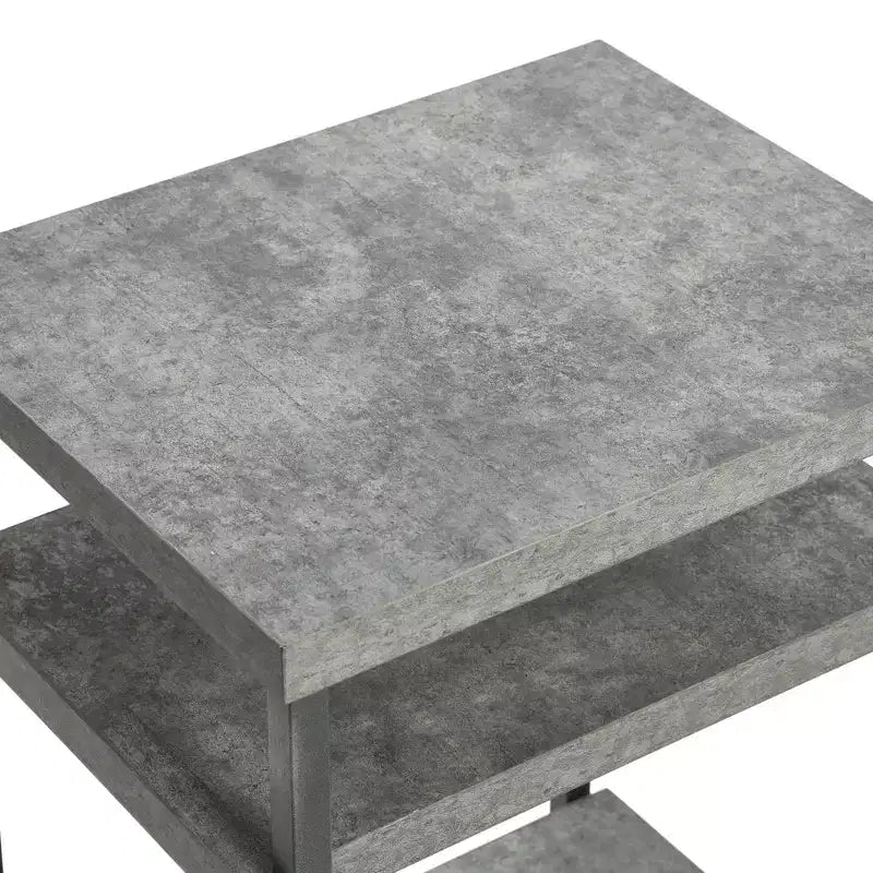 Household Essentials Jamestown Rectangular End Table Gray