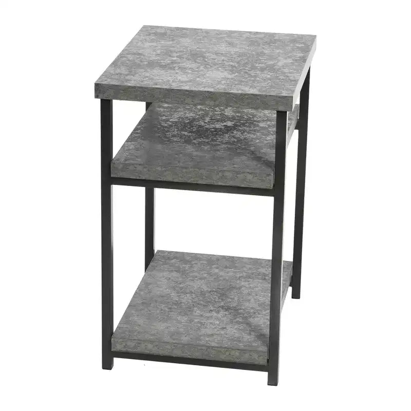 Household Essentials Jamestown Rectangular End Table Gray