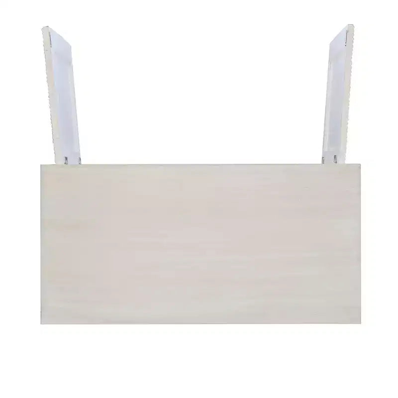 Powell Buchanan Solid Wood Two Door Two Shelf Accent Cabinet Anitique White