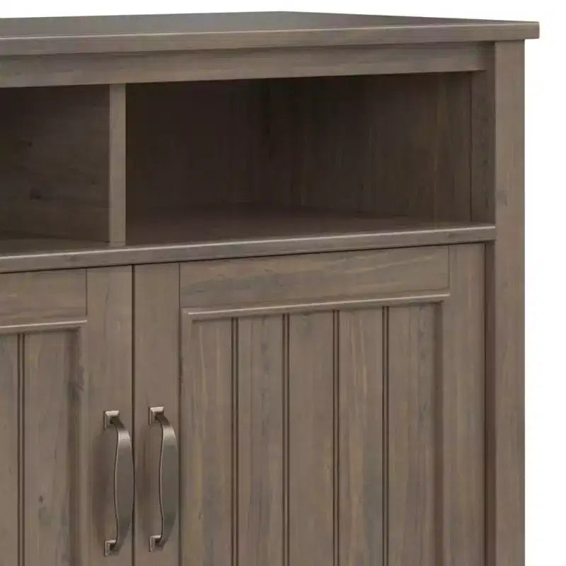 Rowan Medium Storage Cabinet Smoky Brown - WyndenHall: Adjustable Shelves, Media Stand, Cord Management