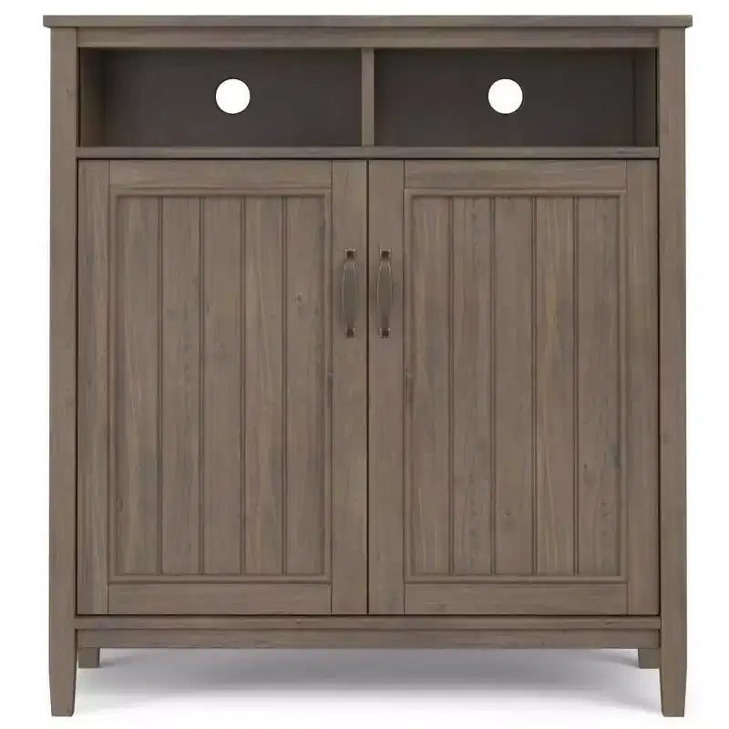 Rowan Medium Storage Cabinet Smoky Brown - WyndenHall: Adjustable Shelves, Media Stand, Cord Management