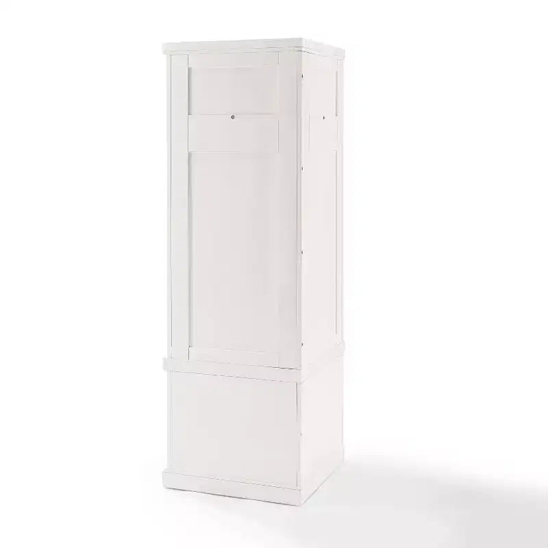Mobile da ingresso Seaside Corner Hall Tree bianco anticato: Organizzatore con scarpiera e 4 ganci