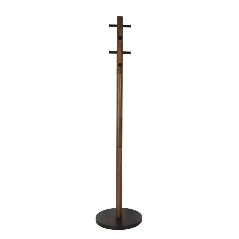 Umbra Wood Pillar Coat Rack Black/Walnut: 8-Hook, Freestanding, Easy Assembly, 66" Tall