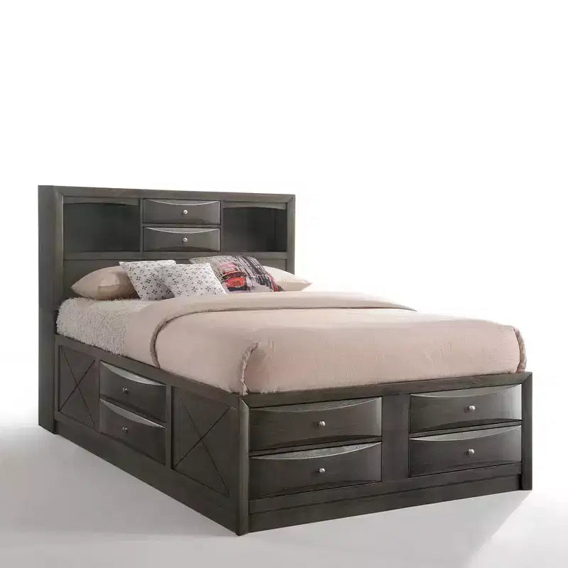 Lit double 91" Ireland de Acme Furniture, fini chêne gris
