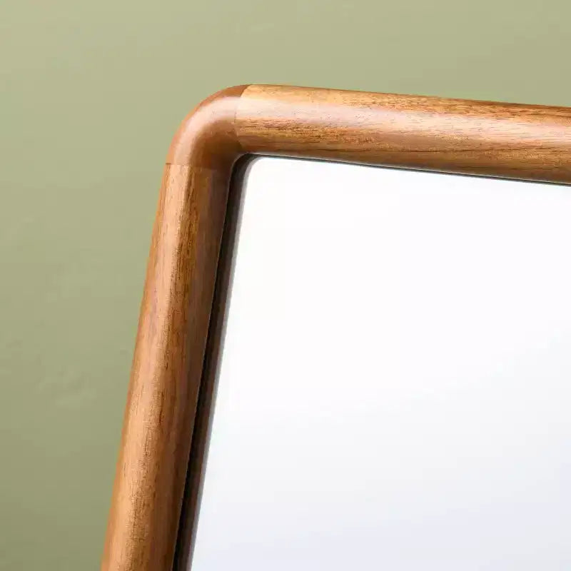 Wood Accent Mirror with Brass Feet - Hearth & Hand™ with Magnolia