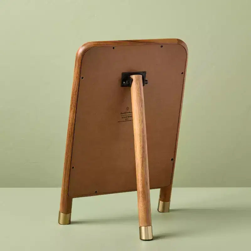 Wood Accent Mirror with Brass Feet - Hearth & Hand™ with Magnolia