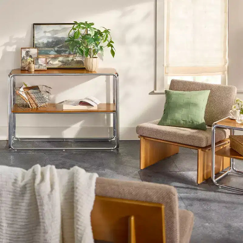 Console de table avec structure chromée - Hearth & Hand™ avec Magnolia