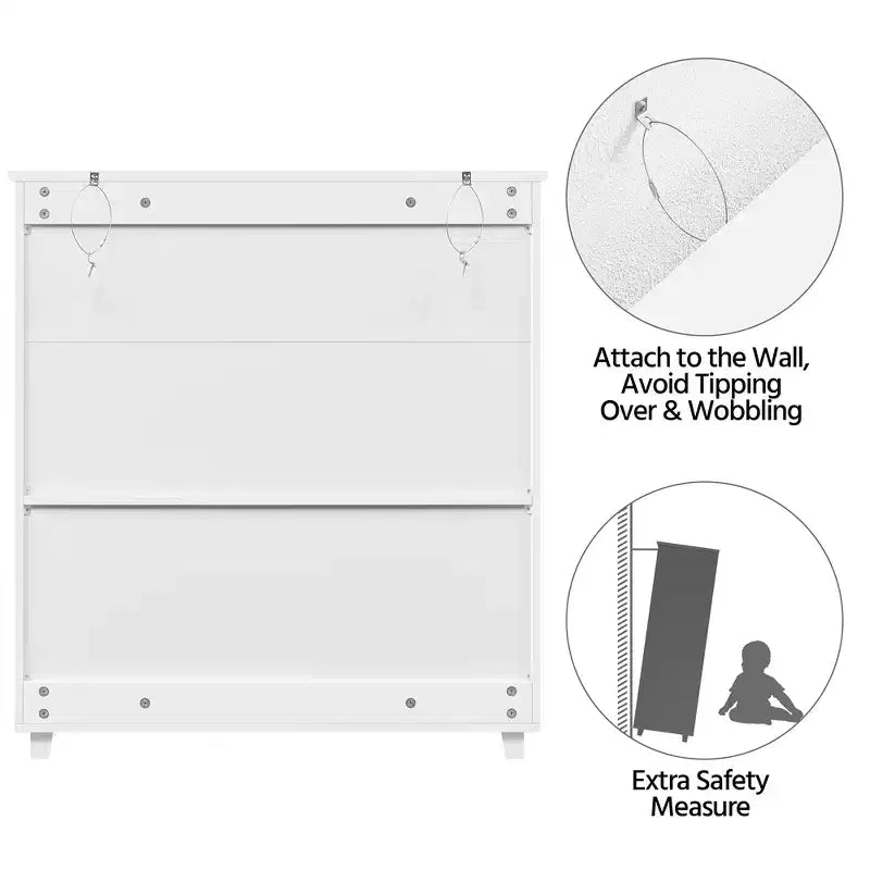Yaheetech 4 Tier Wooden Shoe Storage Cabinet