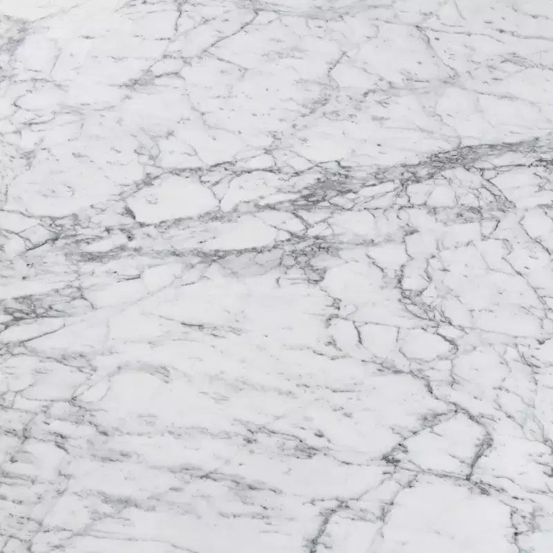 The Bianco Collection Cherie 15 Round Italian Carrara White Marble Side Table