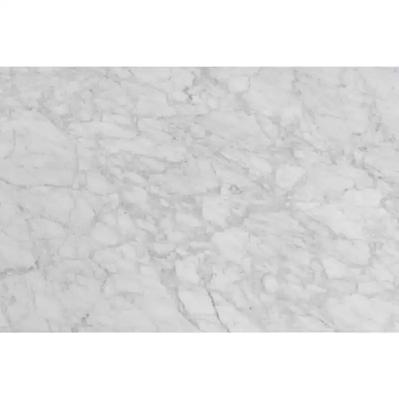 The Bianco Collection Cherie 15 Round Italian Carrara White Marble Side Table