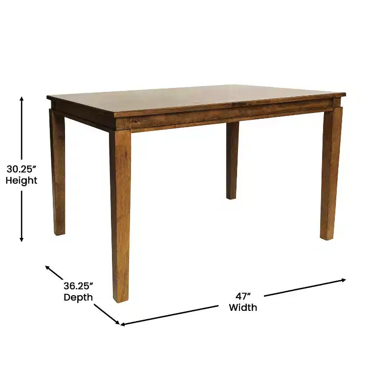 Merrick Lane Wooden Dining Table with Tapered Legs