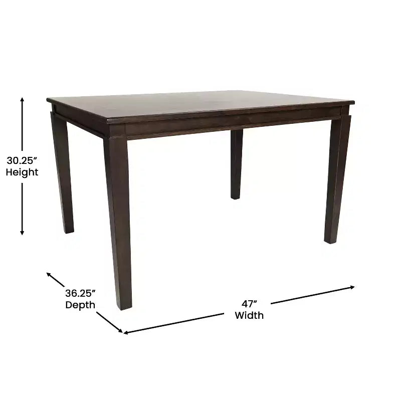 Merrick Lane Wooden Dining Table with Tapered Legs