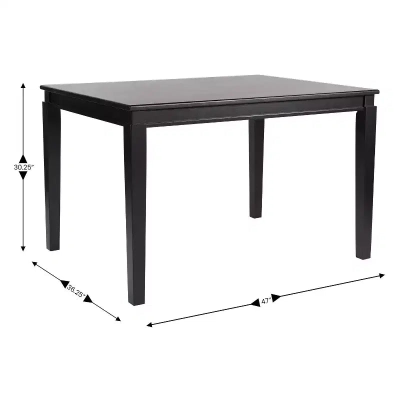 Merrick Lane Wooden Dining Table with Tapered Legs