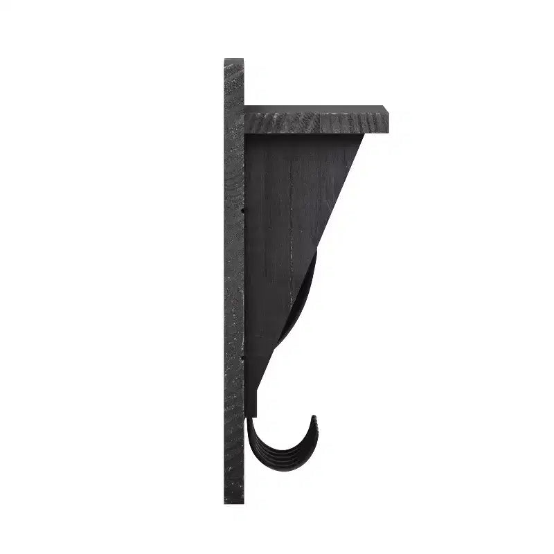 Flash Furniture Daly Wall Mounted Solid Pine Wood Storage Rack with Upper Shelf and 5 Hanging Hooks For Entryway, Kitchen, Bathroom