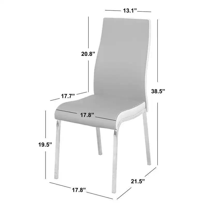 Set of 2 Nora Contemporary Dining Chairs - Buylateral