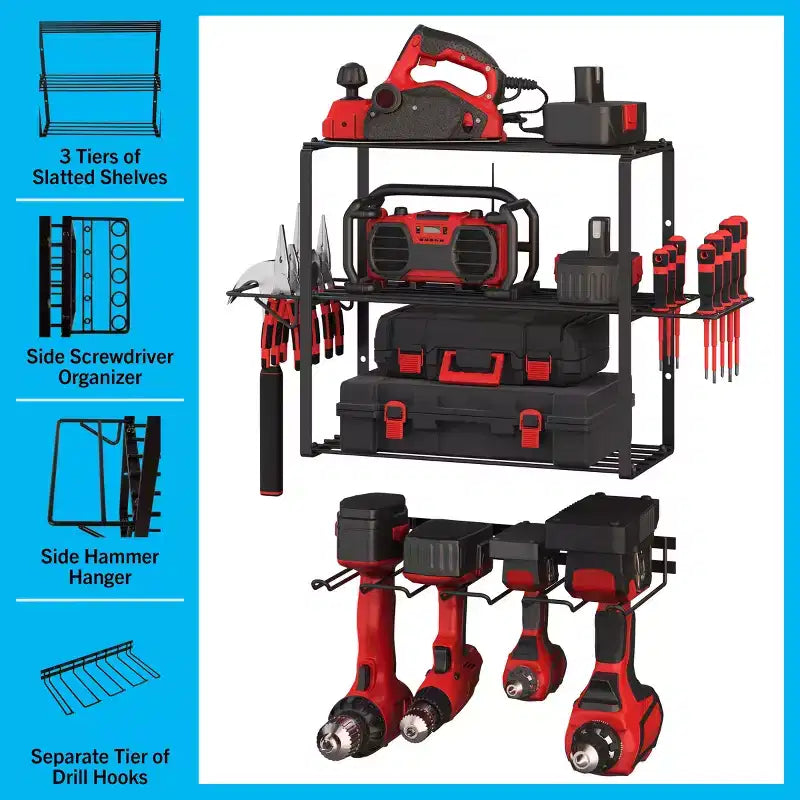 3-Tier Power Tool Organizer Shelving by Stalwart