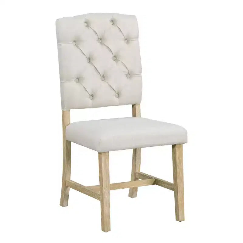5-Piece Vintage Functional Dining Set, Round Table with 16 Wide Leaf and 4 Upholstered Chairs - ModernLuxe