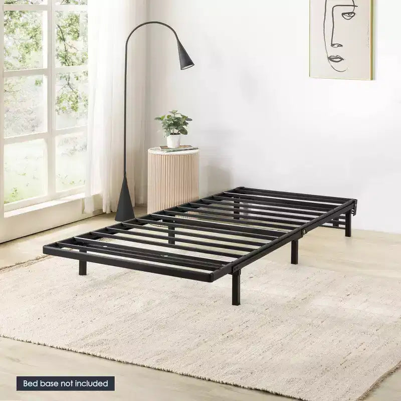 Best Price Mattress 1.6" Metal Bunkie Board Mattress Support, Bed Slat Replacement Black
