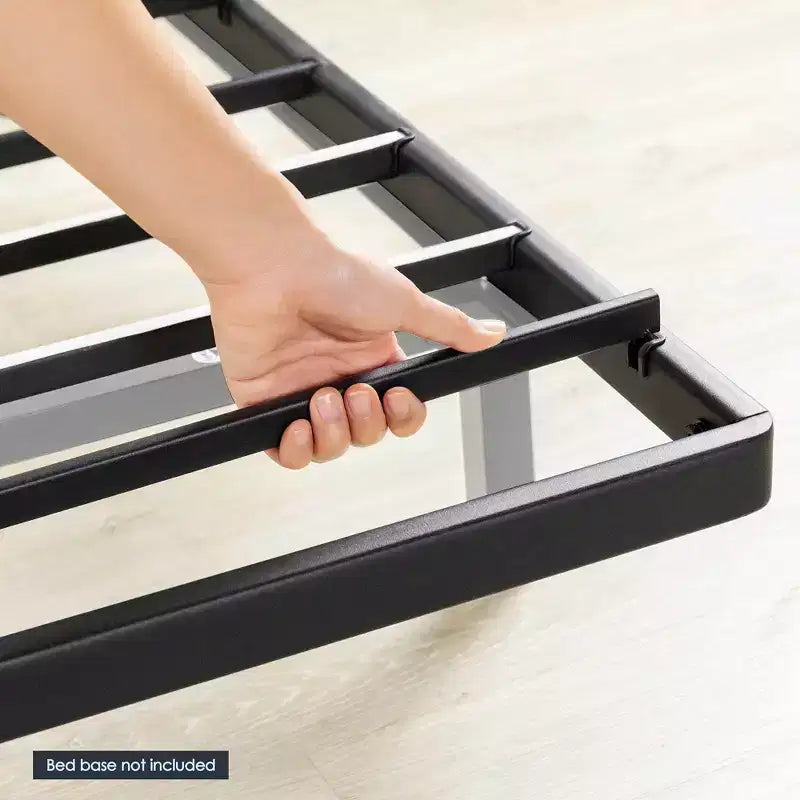 Best Price Mattress 1.6" Metal Bunkie Board Mattress Support, Bed Slat Replacement Black