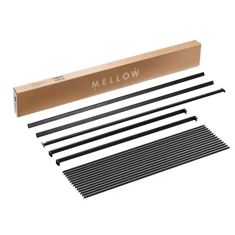 Best Price Mattress 1.6" Metal Bunkie Board Mattress Support, Bed Slat Replacement Black