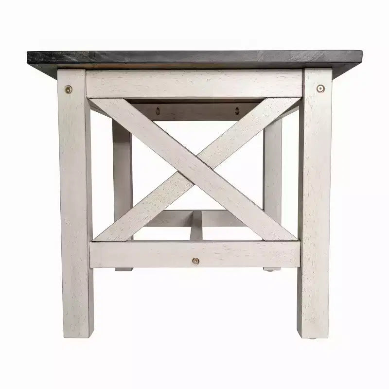 Emma and Oliver Solid Wood Farmhouse Style End Table
