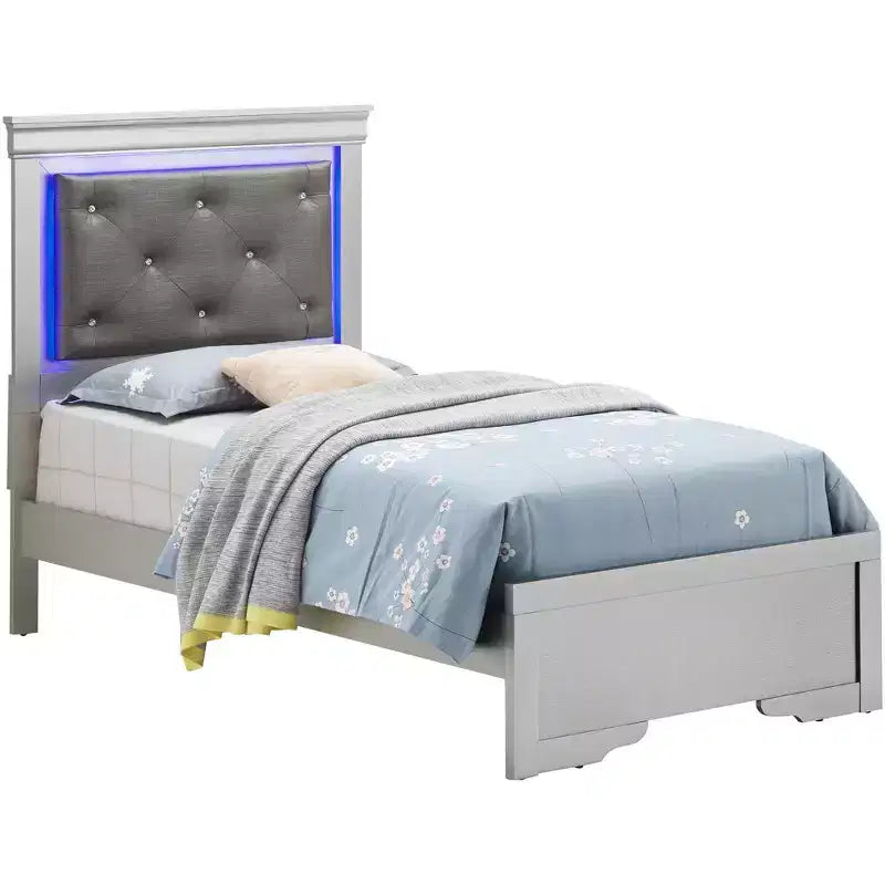 Passion Furniture Lorana and Twin Panel Beds