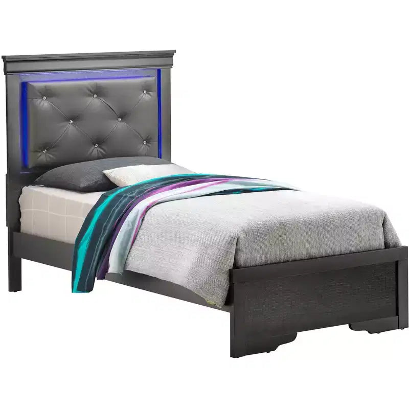 Passion Furniture Lorana and Twin Panel Beds