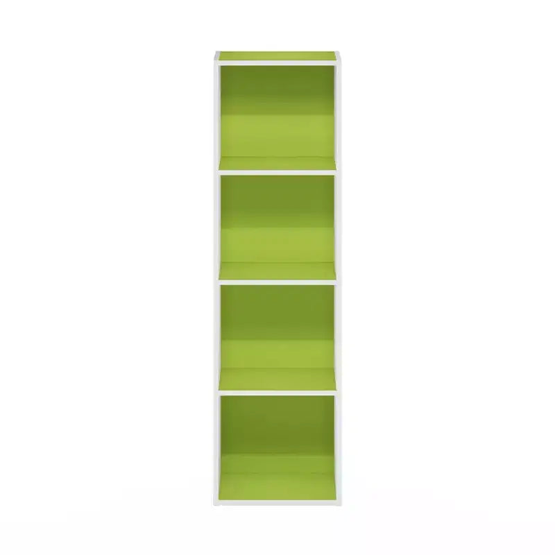 Furinno 4-Tier Reversible Open Bookshelf Slim Storage Bookcase Display Shelf