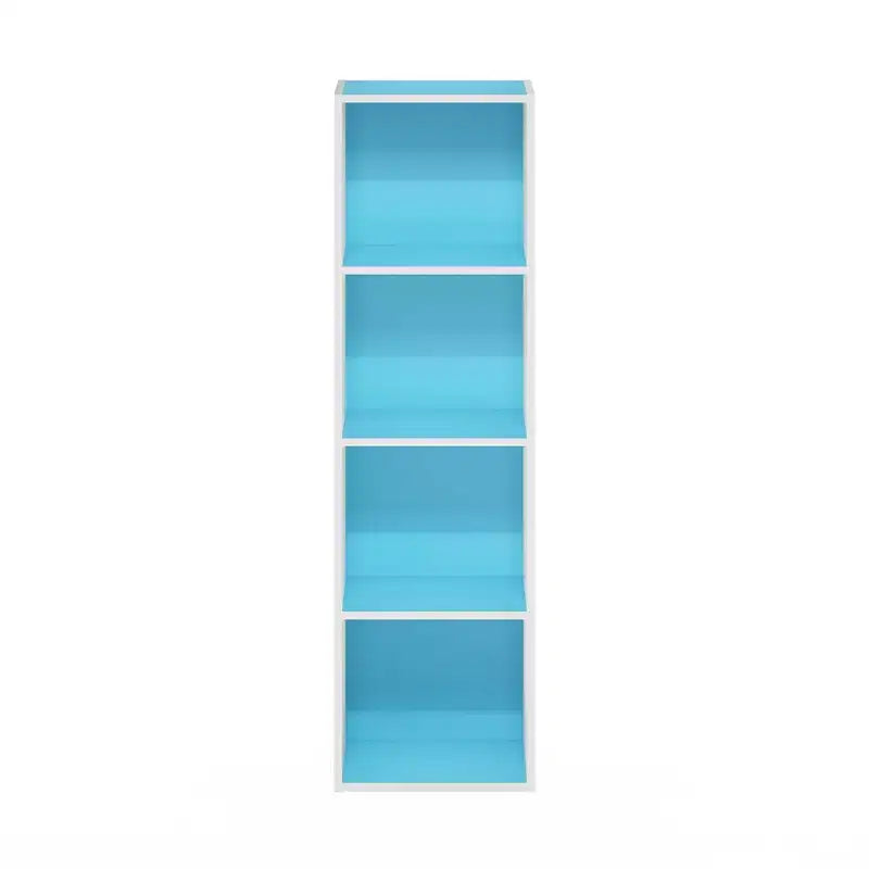 Furinno 4-Tier Reversible Open Bookshelf Slim Storage Bookcase Display Shelf