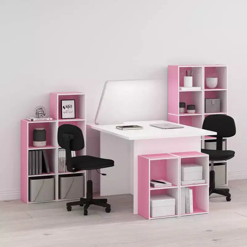 Furinno 4-Tier Reversible Open Bookshelf Slim Storage Bookcase Display Shelf