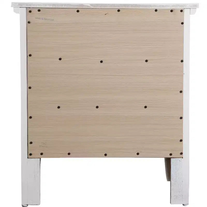 Passion Furniture Hammond 3-Drawer White Nightstand (26 in. H x 24 in. W x 18 in. D)