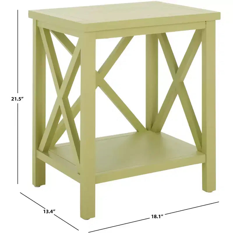 Candace Cross Back End Table - AMH6523 - Safavieh Couture