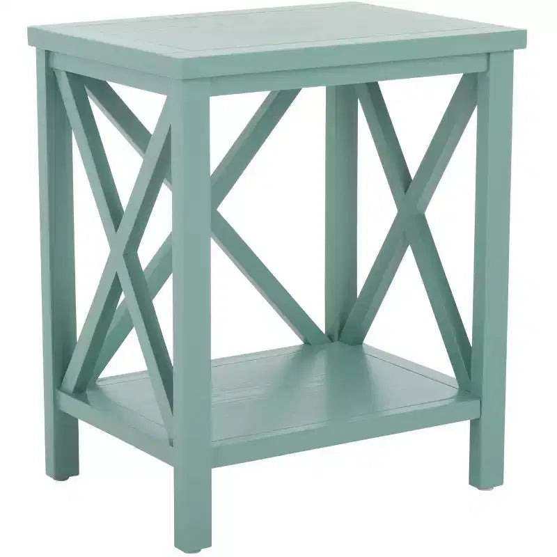 Candace Cross Back End Table - AMH6523 - Safavieh Couture