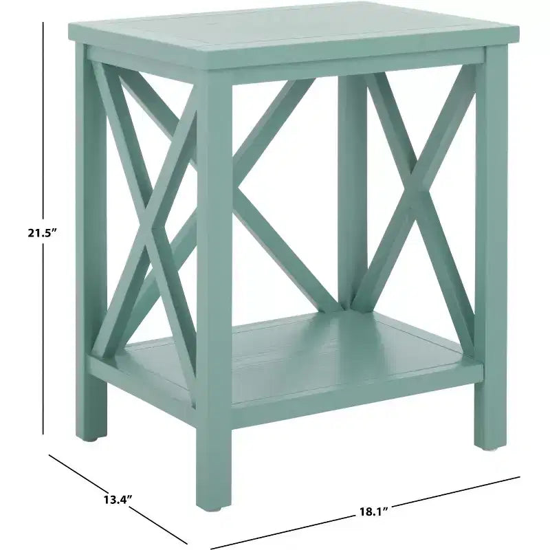 Candace Cross Back End Table - AMH6523 - Safavieh Couture