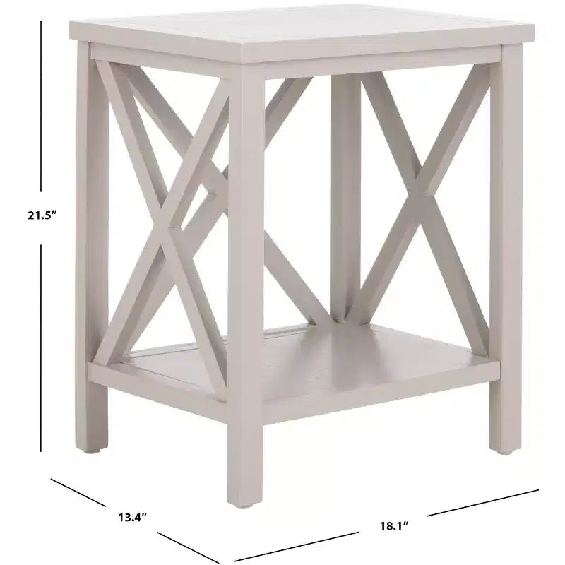 Candace Cross Back End Table - AMH6523 - Safavieh Couture