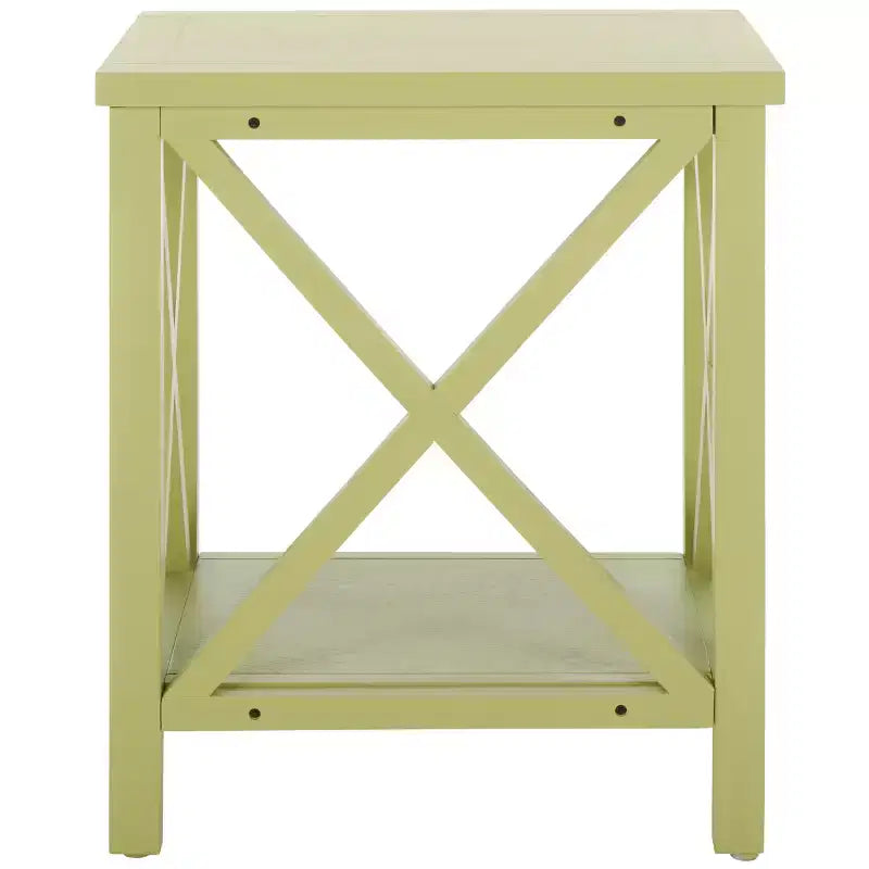 Candace Cross Back End Table - AMH6523 - Safavieh Couture